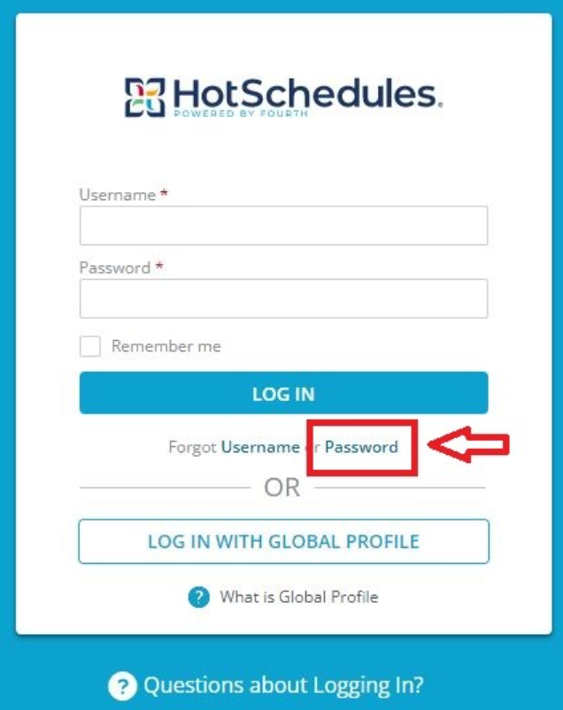Hotschedules Login Password